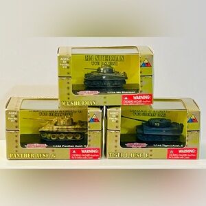 3 Millennium Toys 1:144 Scale Diecast Tanks